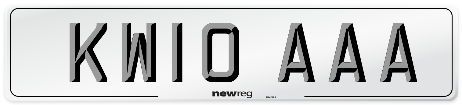 KW10 AAA Number Plate from New Reg